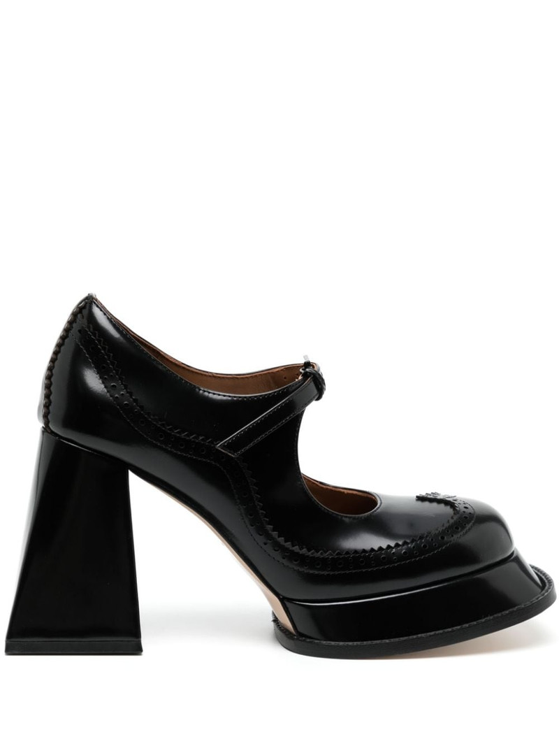 105mm patent leather Mary Jane pumps 1
