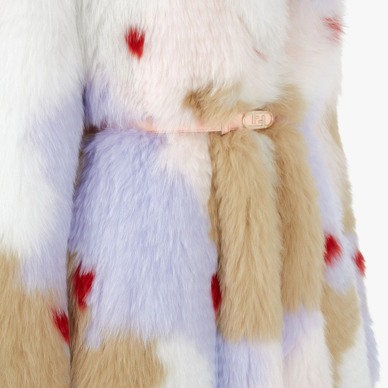 Multicolor fox-fur coat 3