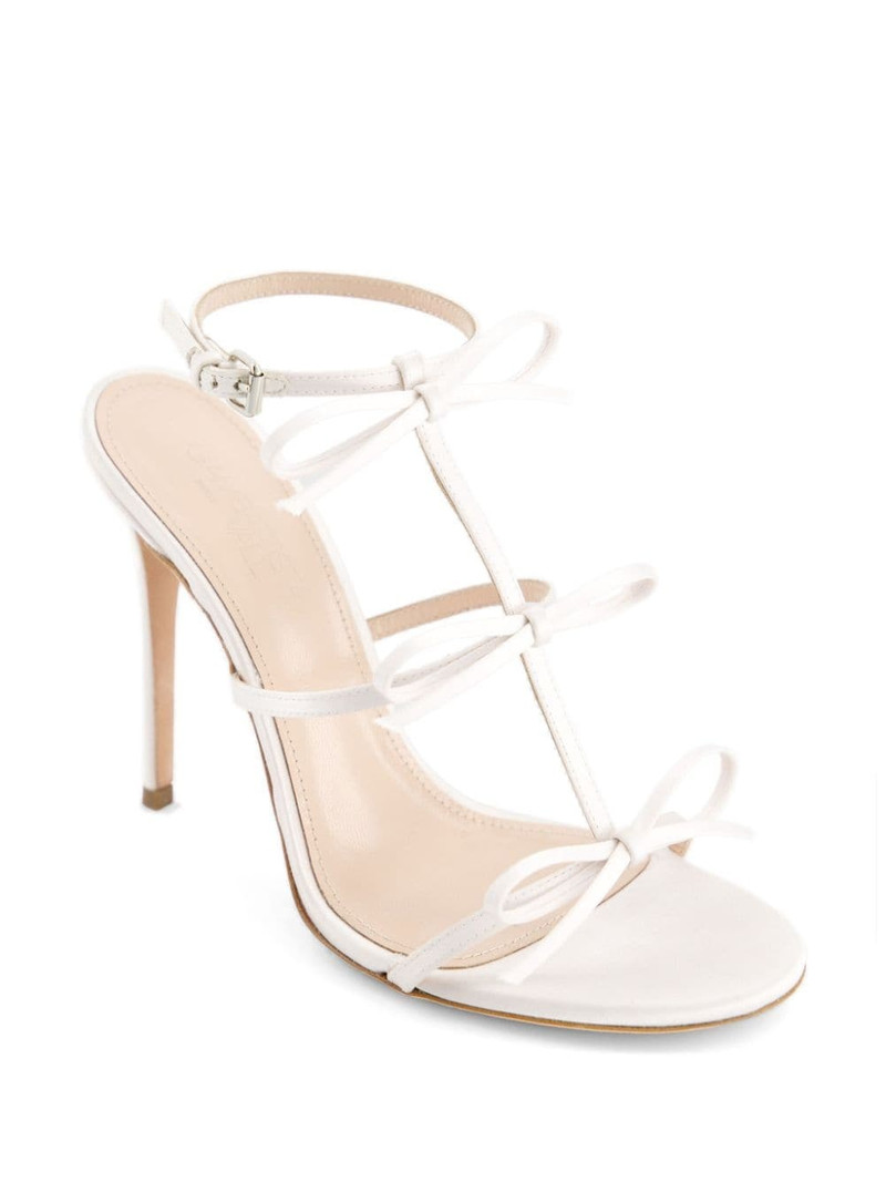 GIAMBATTISTA VALLI 90mm bow-detailing leather sandals outlook