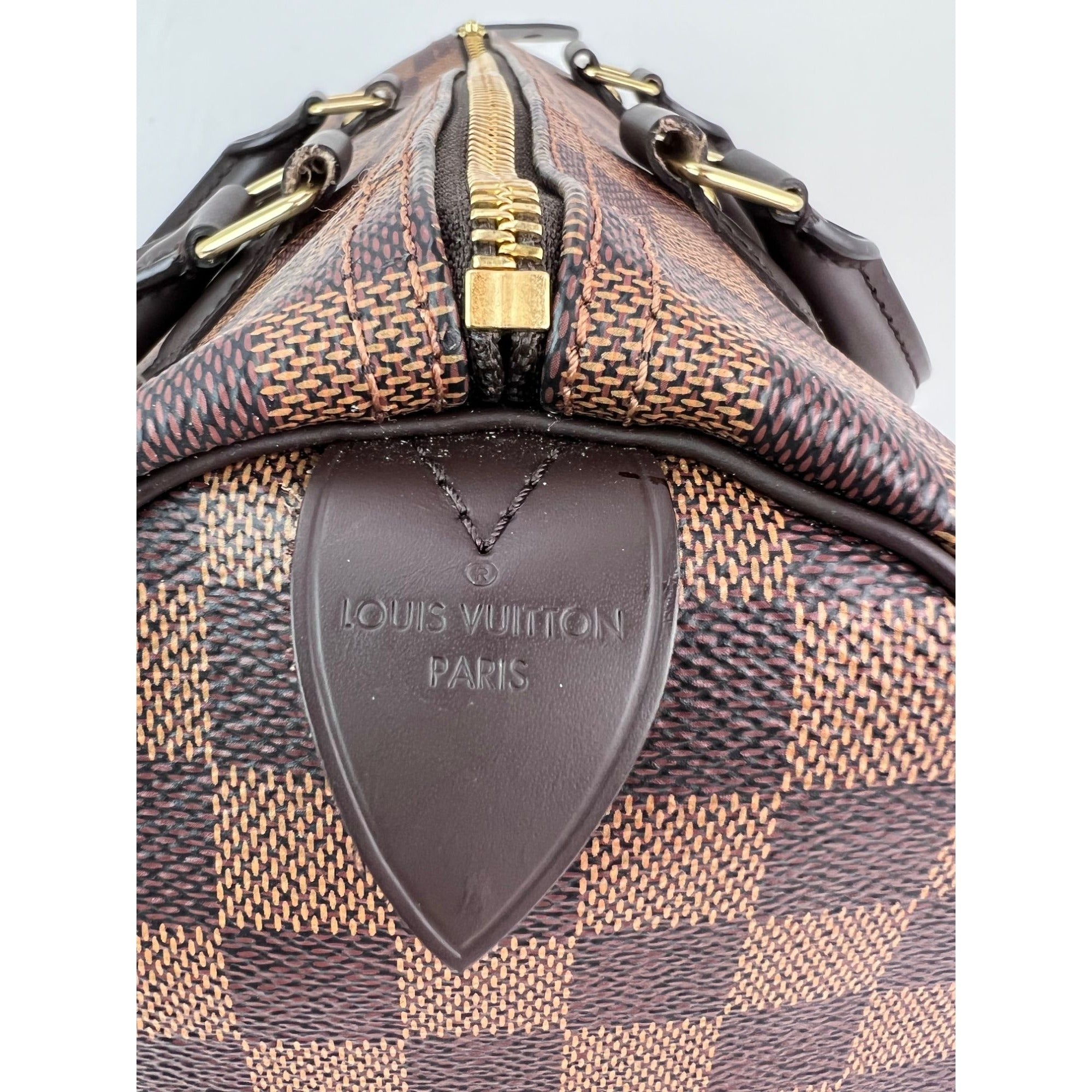 LOUIS VUITTON Speedy 30 Damier Ebene Hand Bag - 5