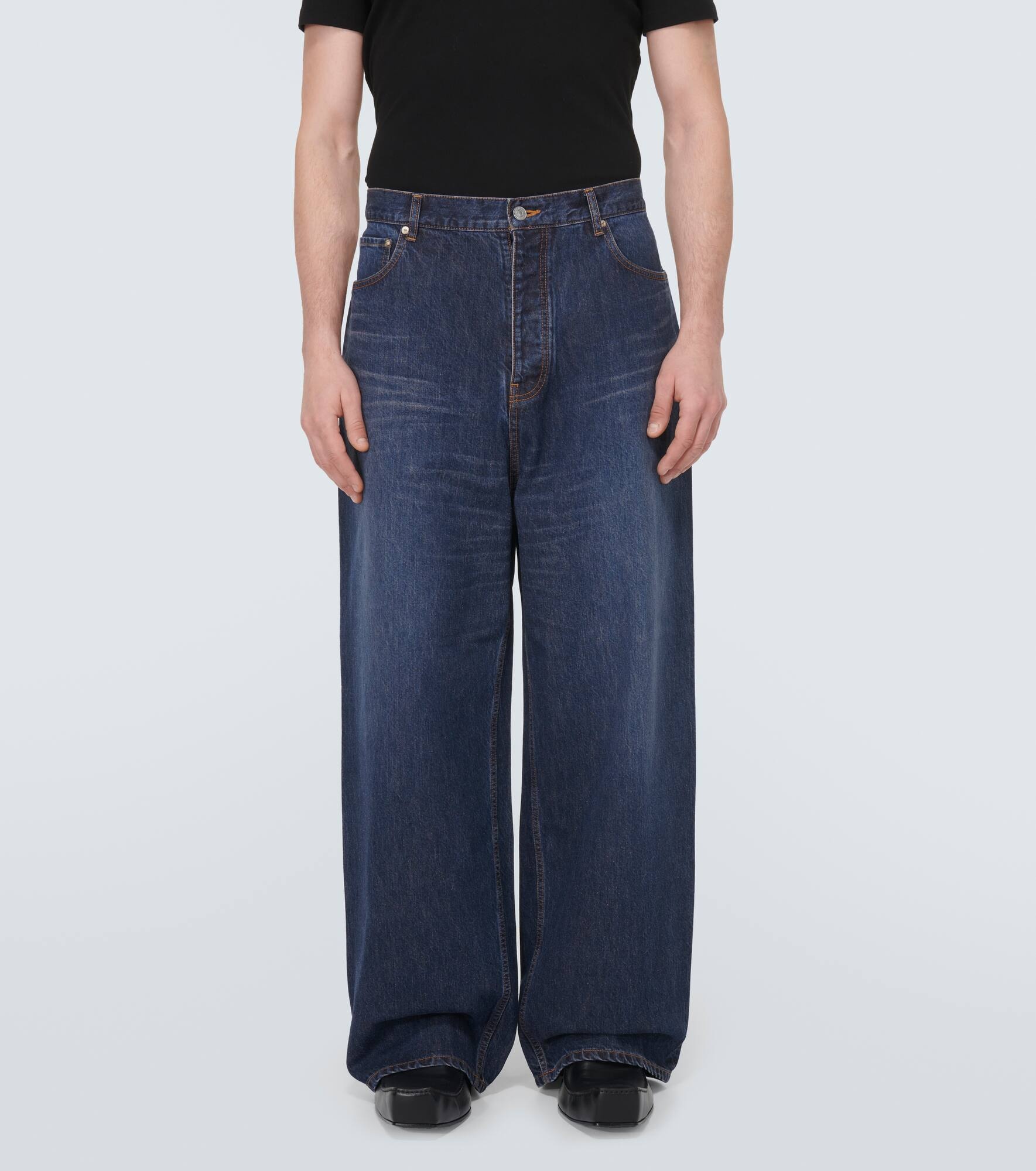 Mid-rise wide-leg jeans - 3