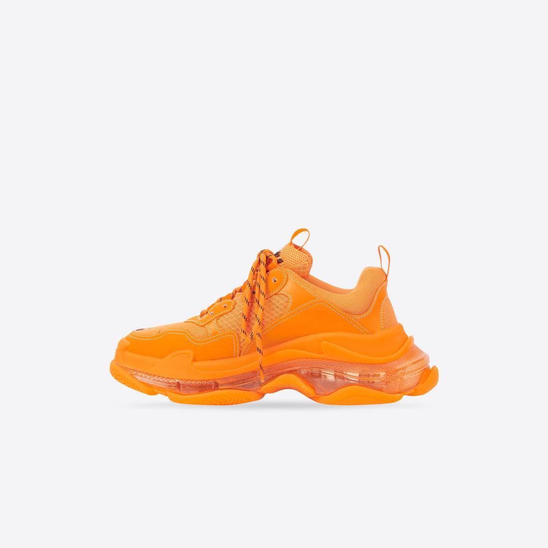 Men's Triple S Clear Sole Sneaker in Orange - 4