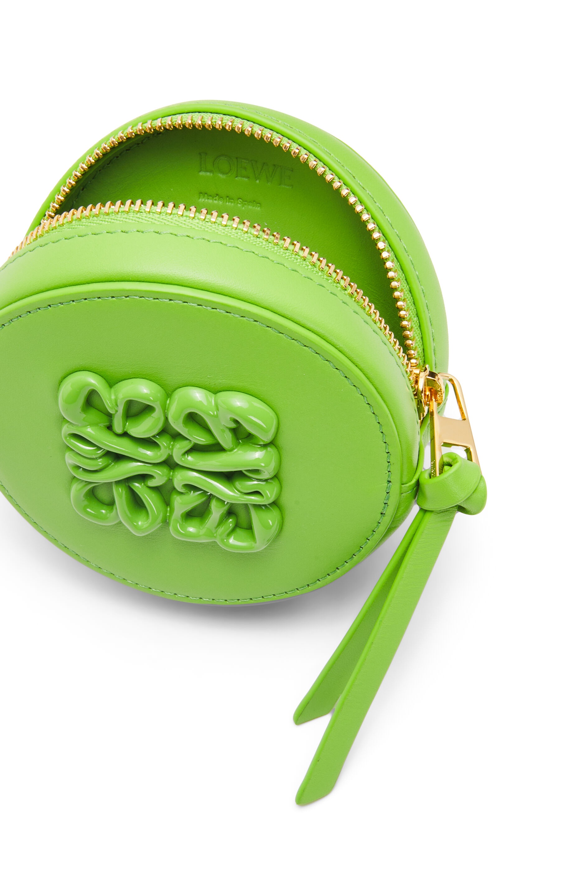 Inflated Anagram cookie  charm in silk calfskin - 3