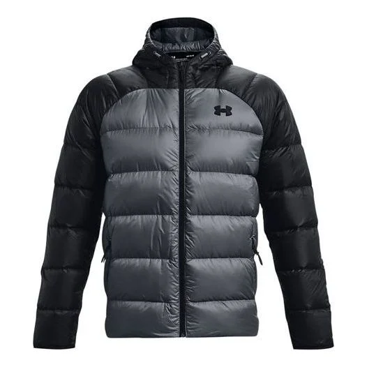 Under Armour Down Puffer Jacket 'Black Grey' 1364903-001 - 1