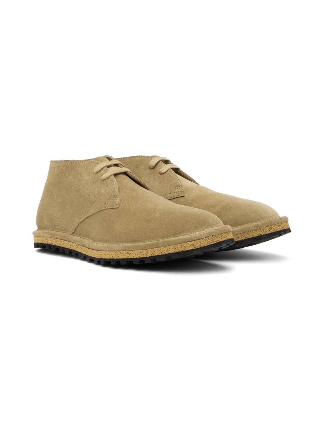 Beige Suede Desert Boots - 4