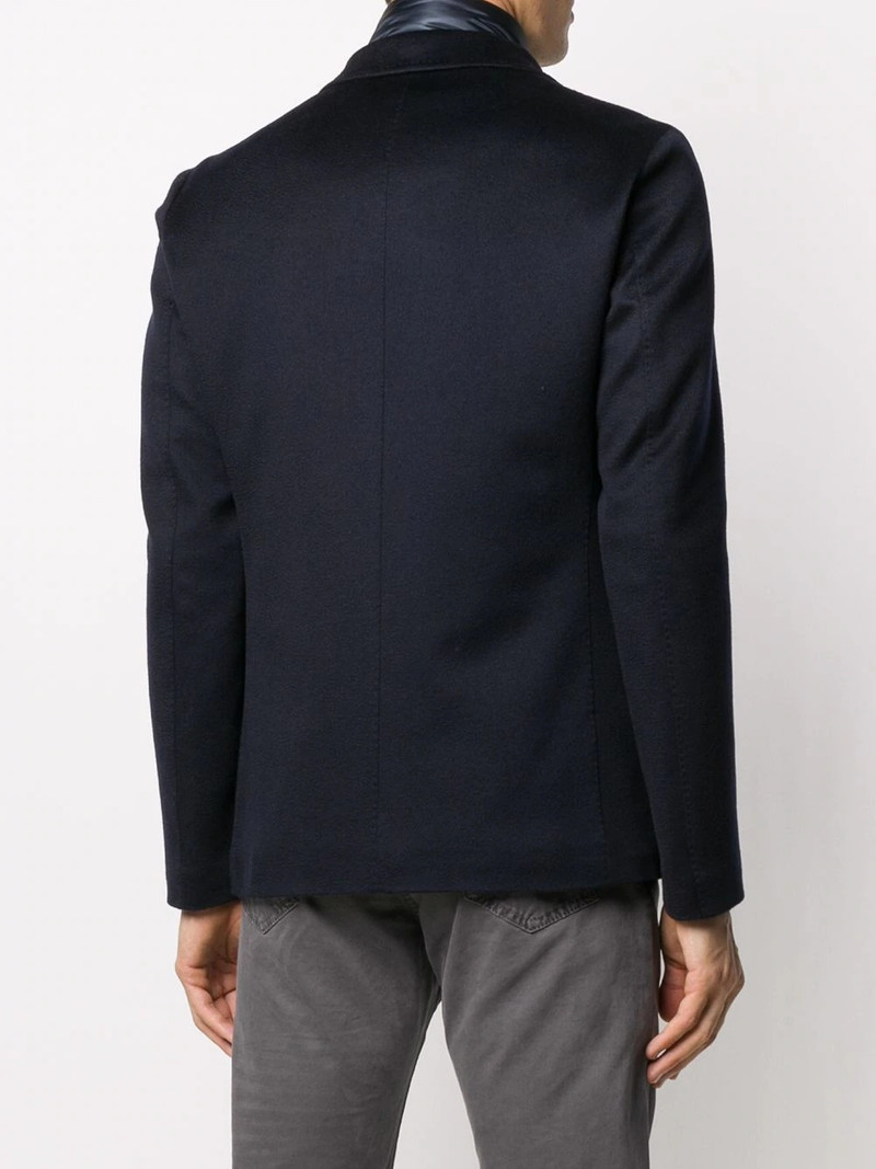 padded-detail single-breasted blazer 4