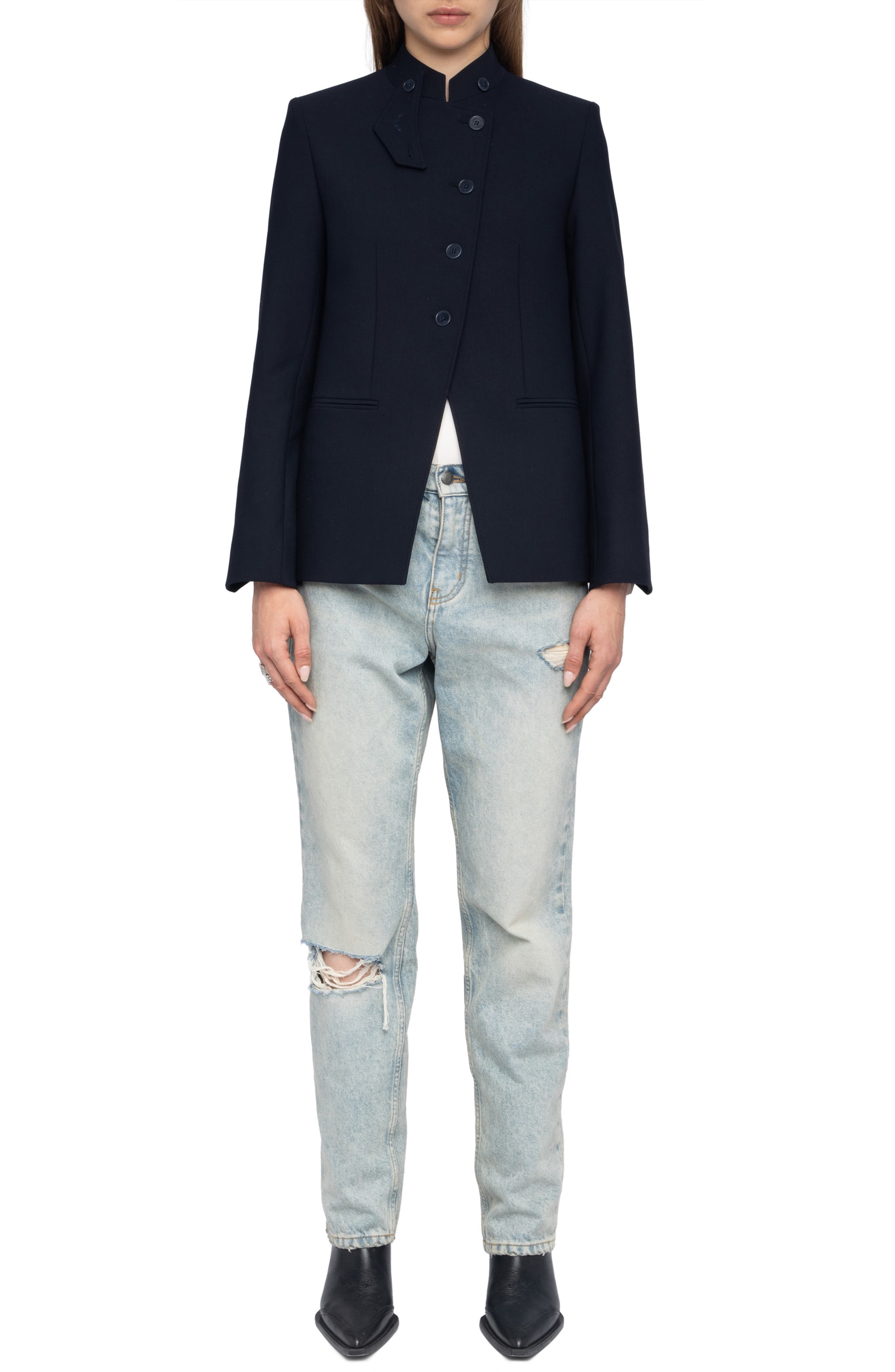 Zadig & Voltaire Verysa Jacket in Encre at Nordstrom - 6