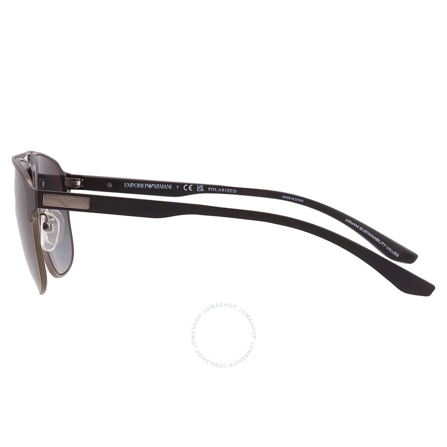 Emporio Armani Polarized Grey Gradient Pilot Men's Sunglasses EA2144 336511 60 - 5