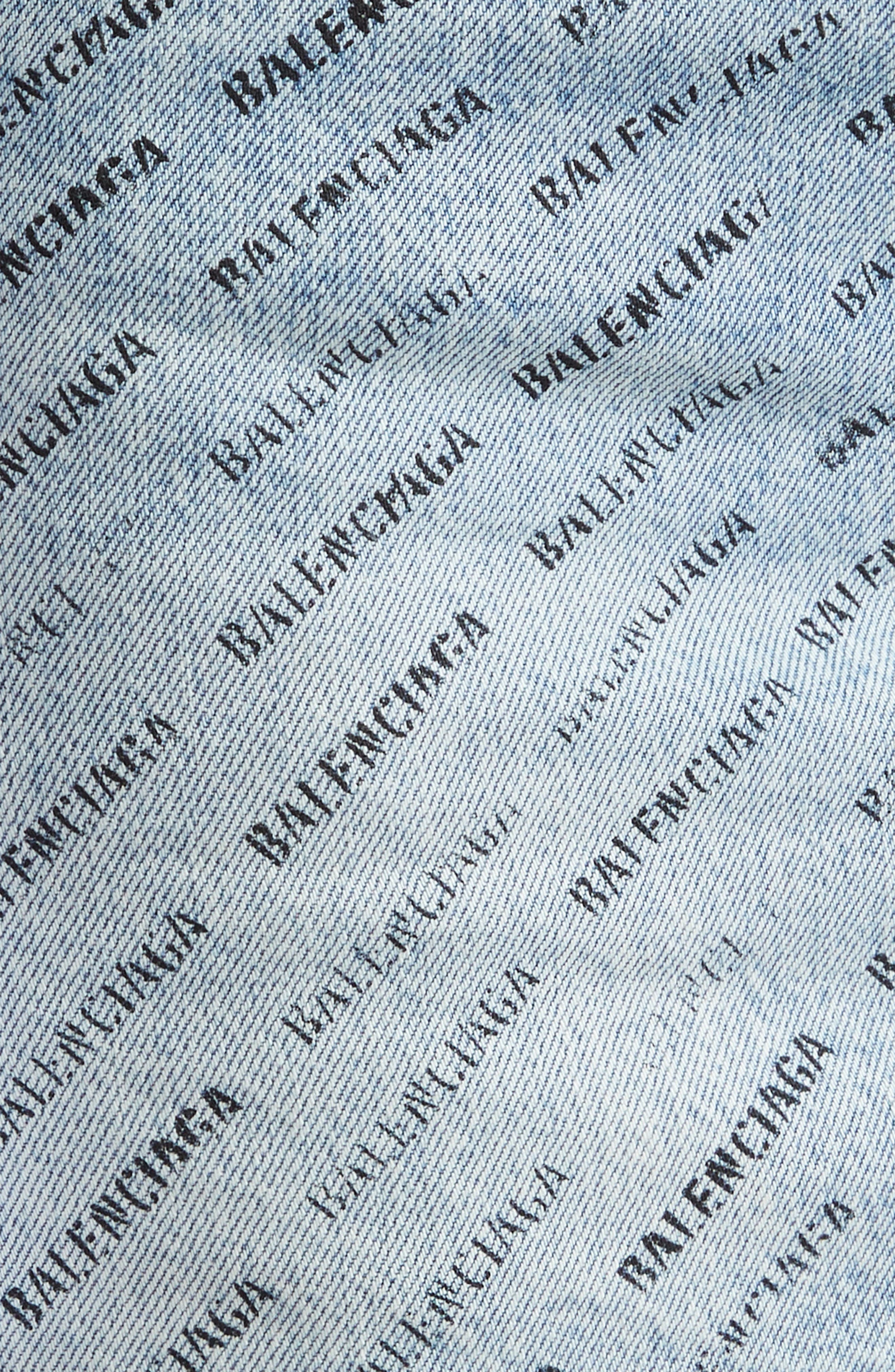 Logo Print Low Rise Denim Miniskirt - 7