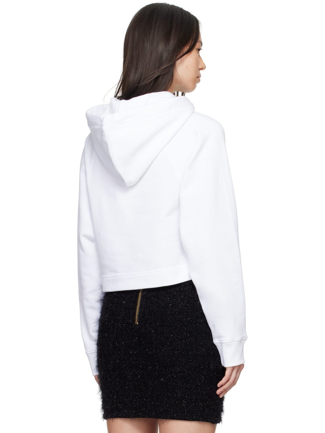 White Heart Safety Pin Hoodie - 3
