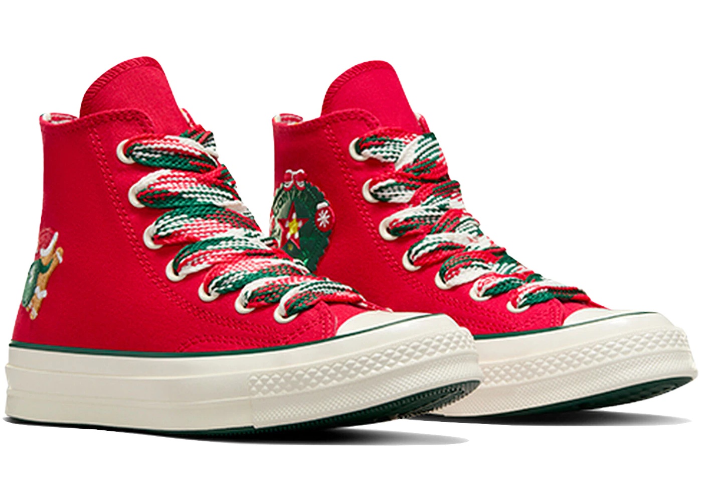 Converse Chuck 70 Hi X-Mas Gingerbread & Knit Sock Red - 2