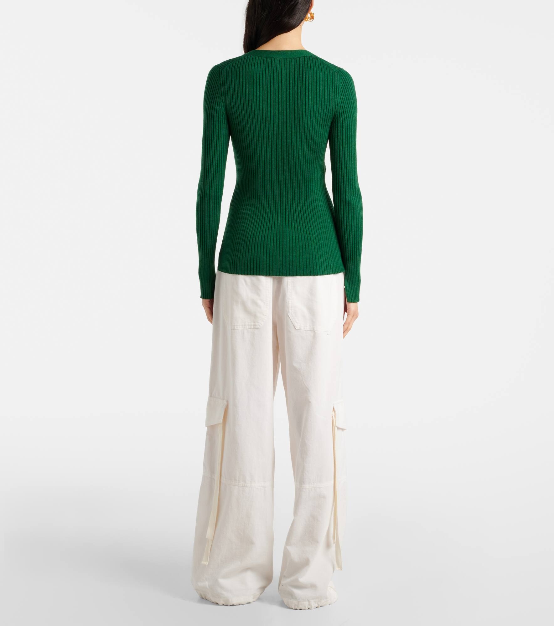 Essential Ease wool and silk-blend cardigan - 3