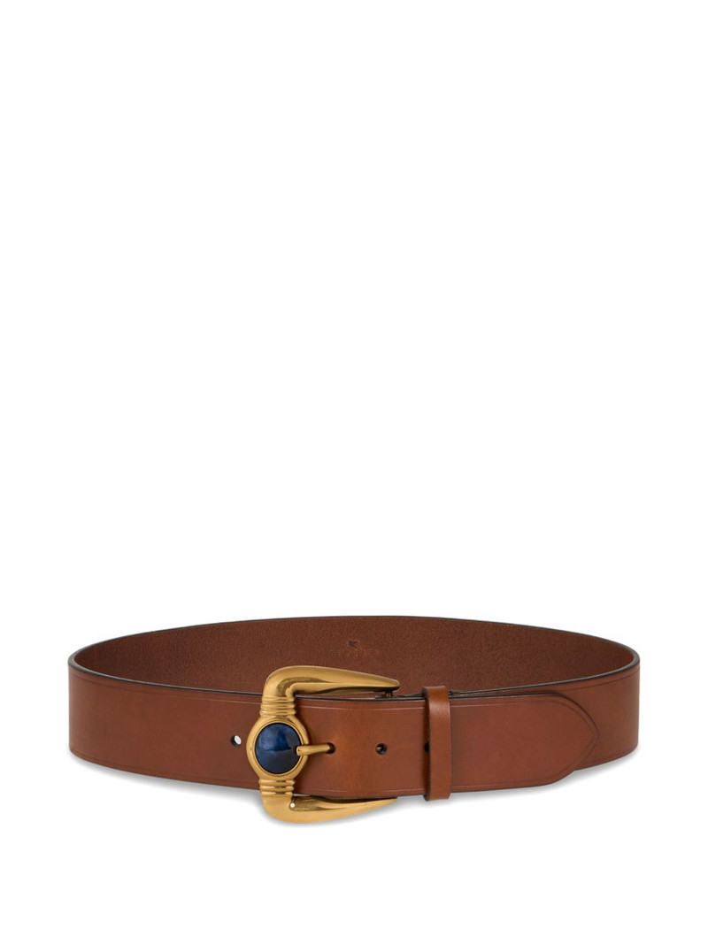 stone-buckle leather belt 1