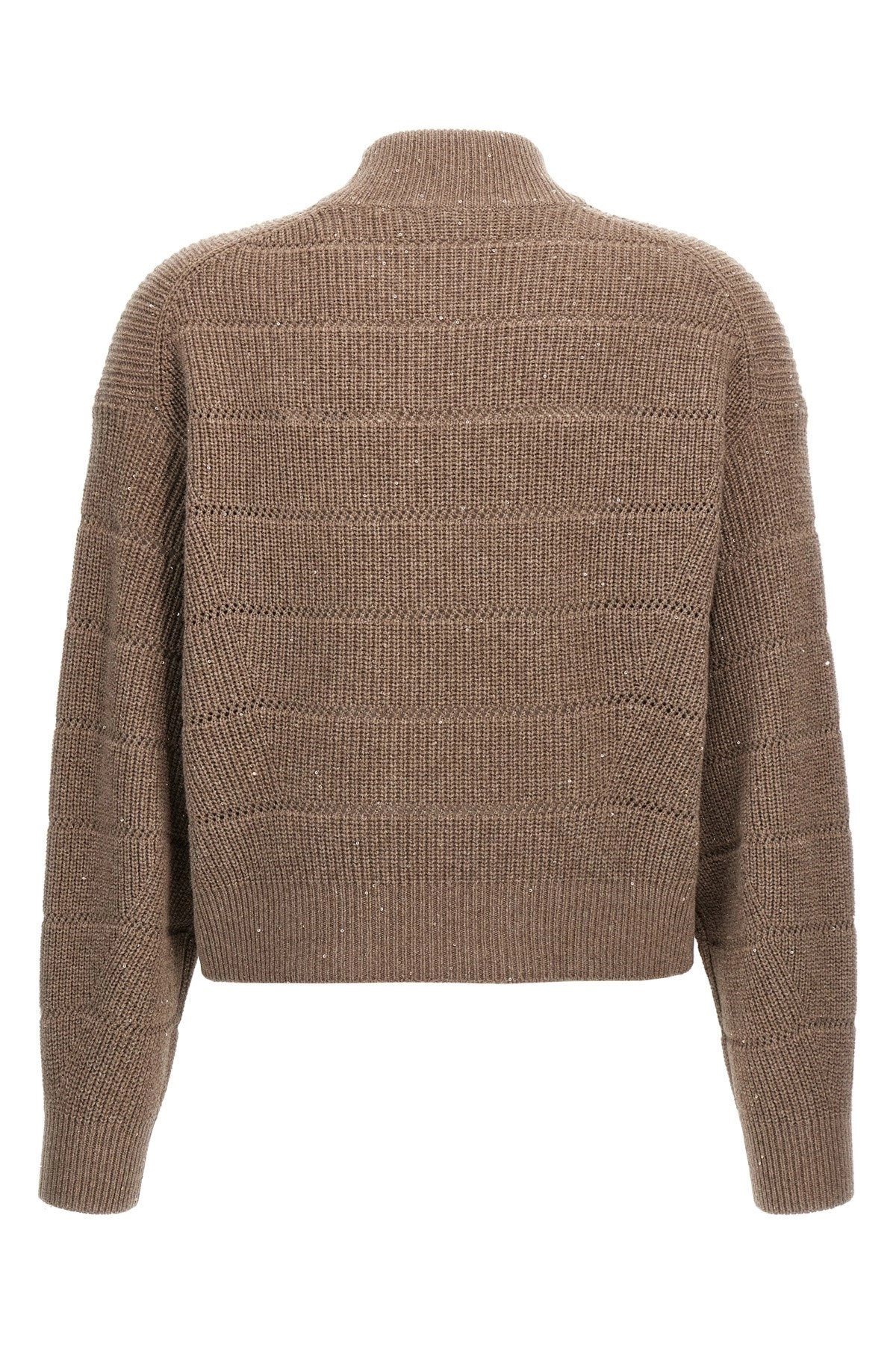 Brunello Cucinelli Women 'Rustic Dazzling Net' Cropped Sweater - 2