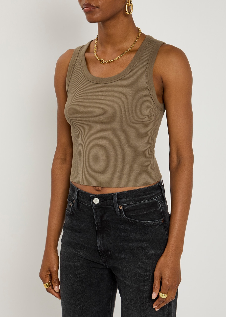 Agolde Shrunken Poppy Cotton-blend Tank - 2