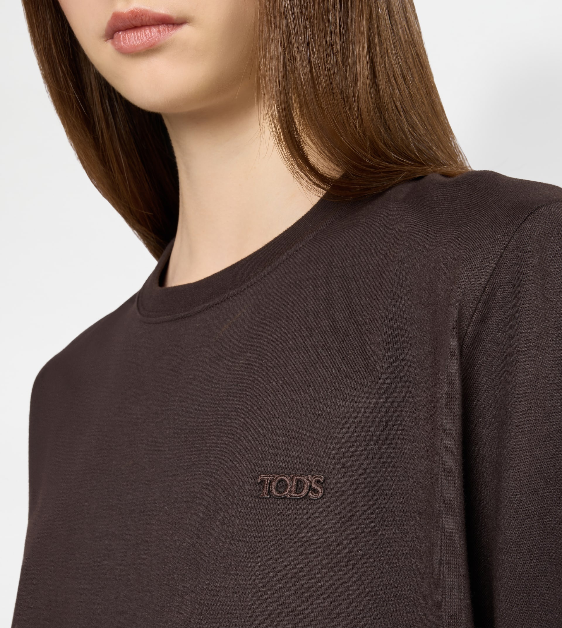 T-SHIRT IN JERSEY - BROWN - 6