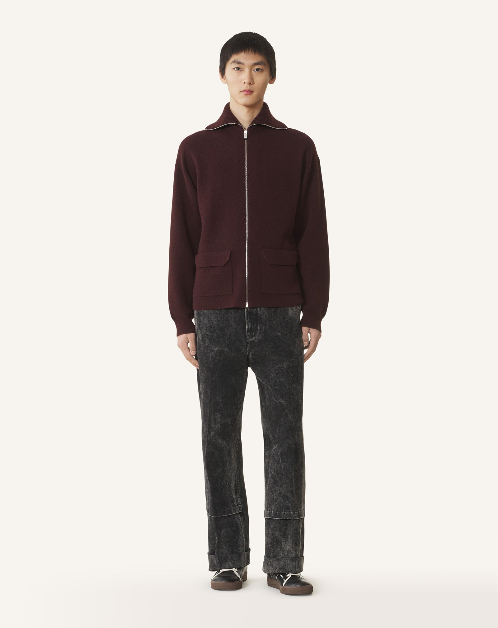 CASHMERE ZIP CARDIGAN - 2
