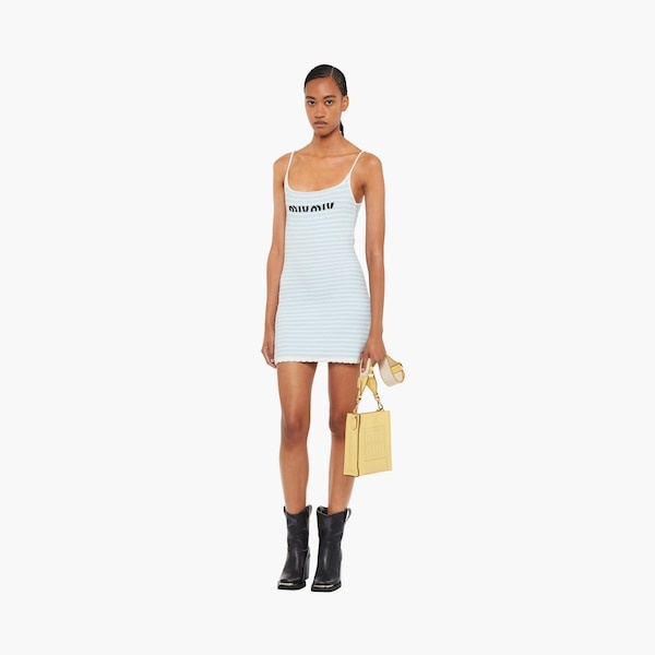 Bouclé cotton mini-dress - 6