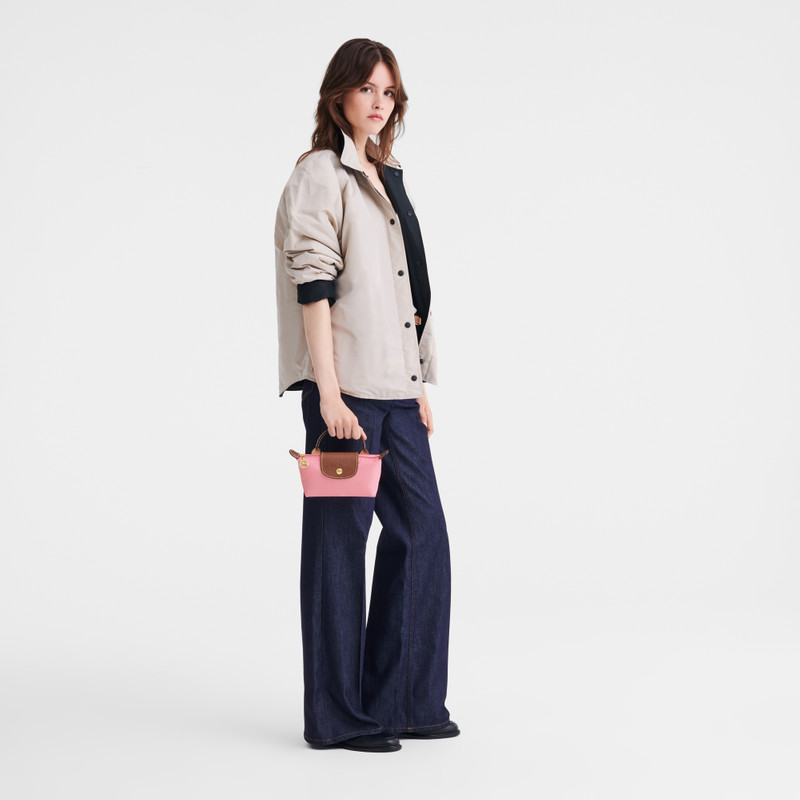 Longchamp Le Pliage Original Pouch with handle Marshmallow - Recycled canvas outlook