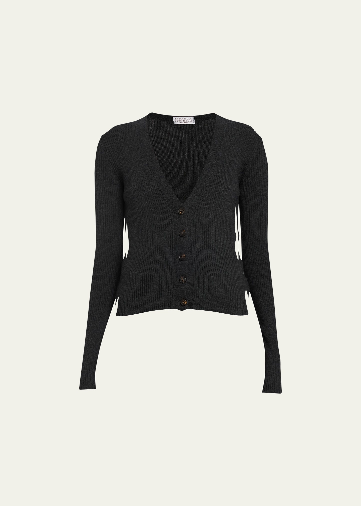 Fitted Wool-Cashmere Cardigan - 1