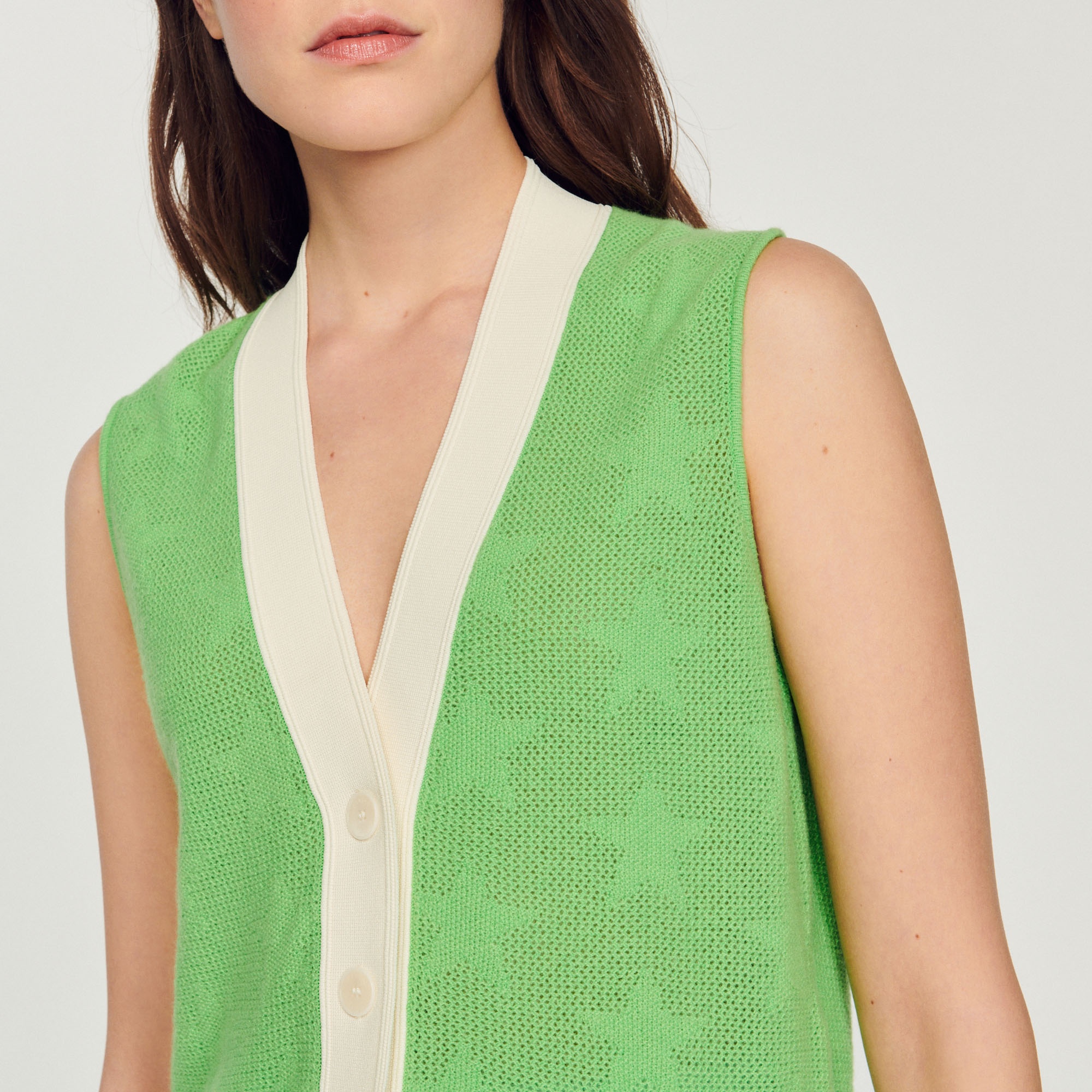 Sleeveless cardigan - 4