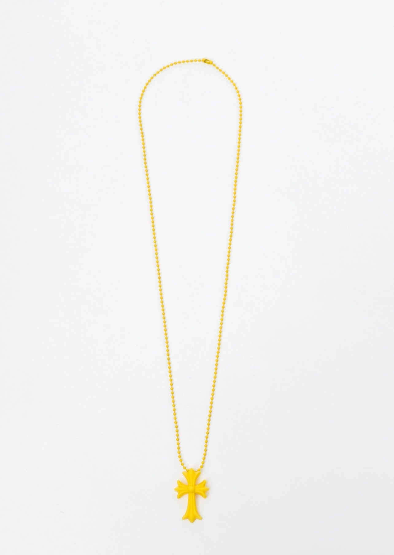 Yellow Resin Cross Necklace - 2