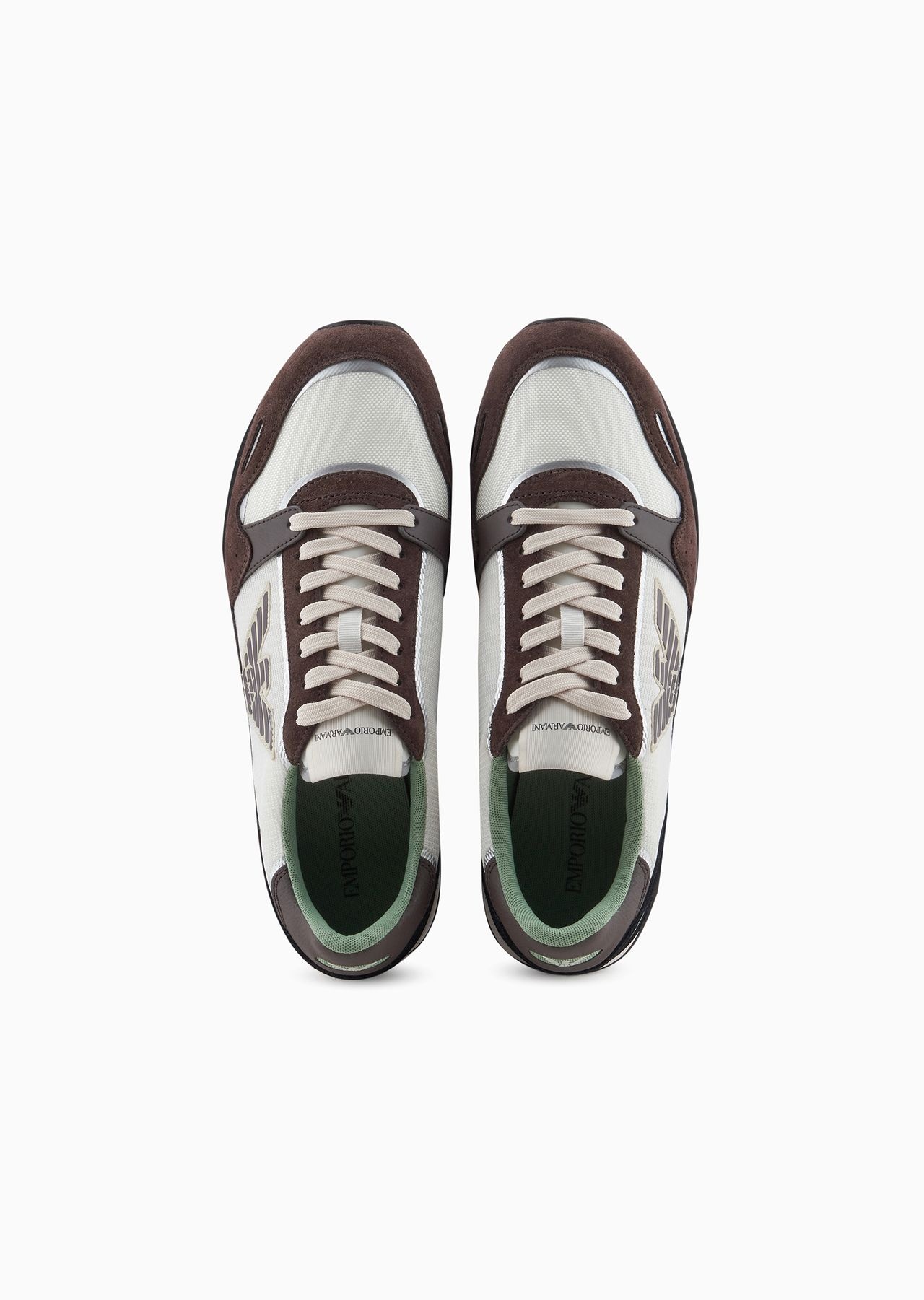 Mesh sneakers with suede details and eagle patch - 3