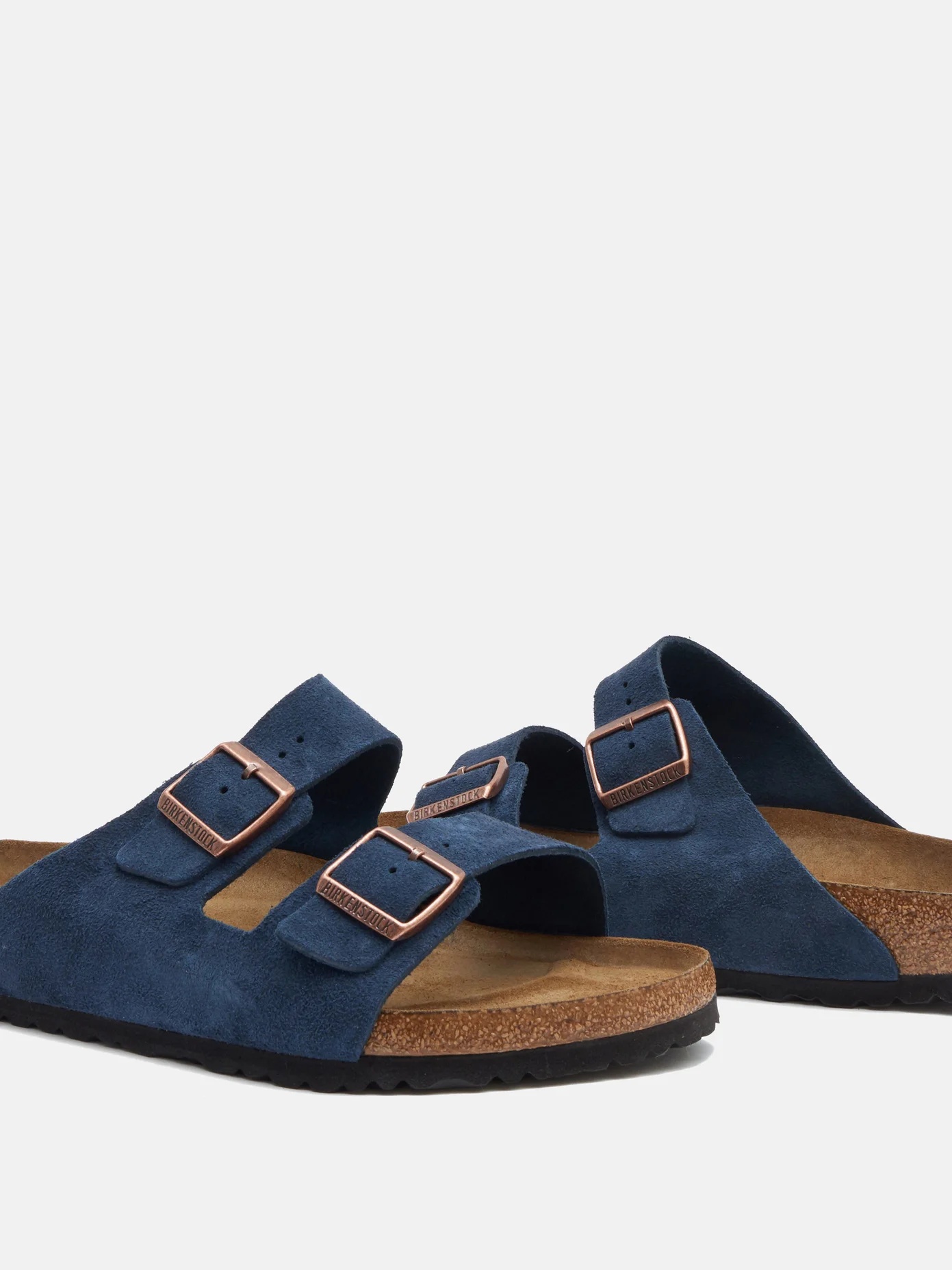 Arizona two-strap suede slides - 6