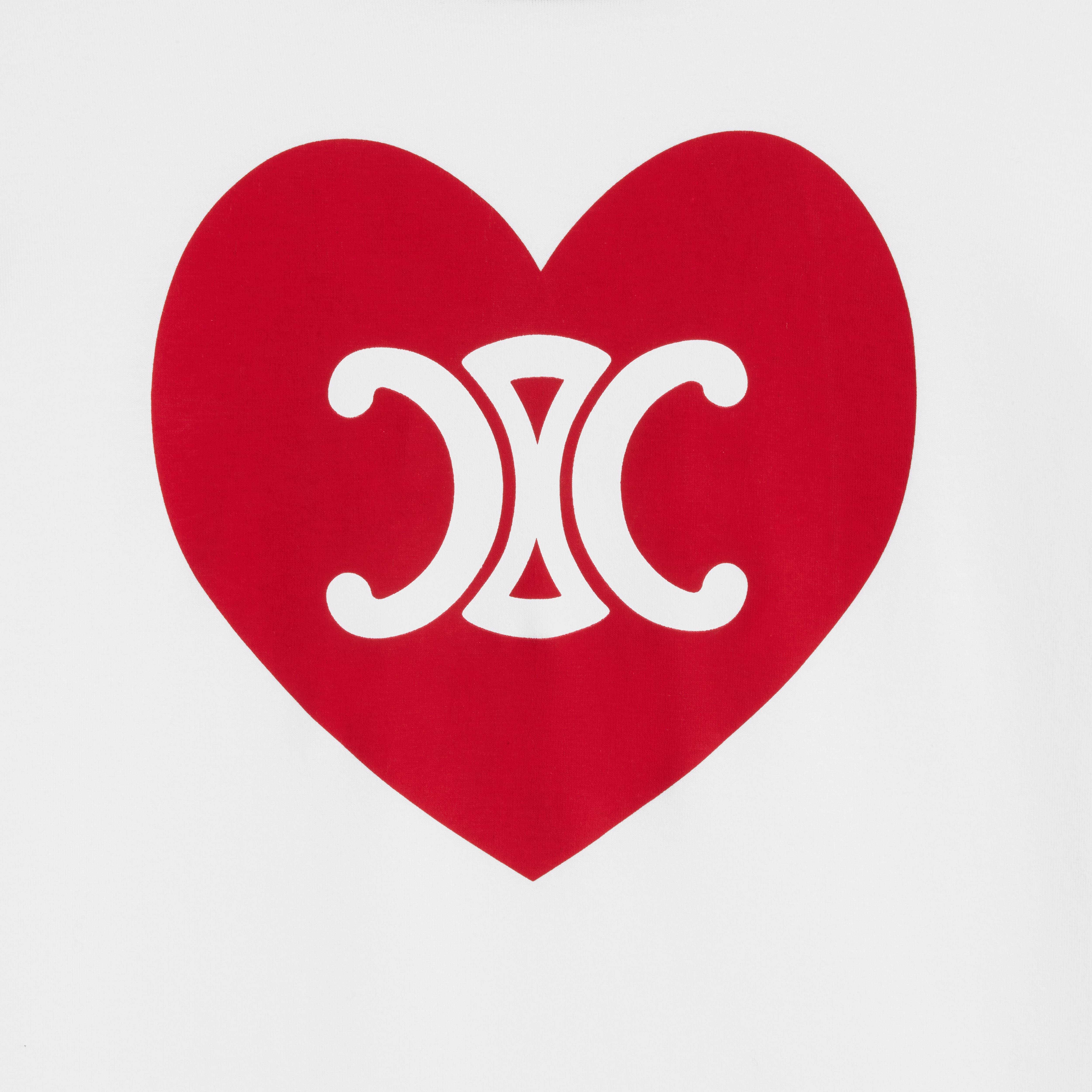 heart triomphe t-shirt in cotton jersey - 4