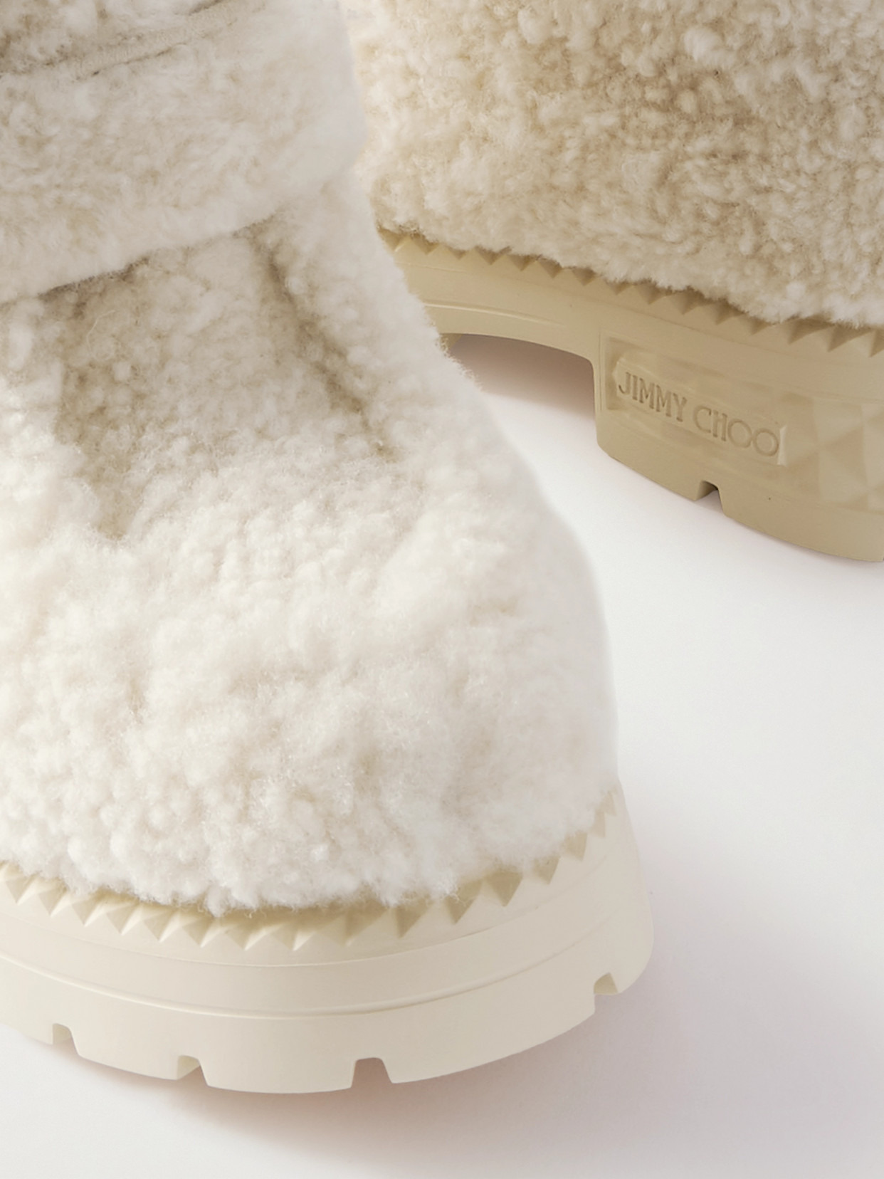 Shea Faux Pearl-embellished Shearling Ankle Boots - 4