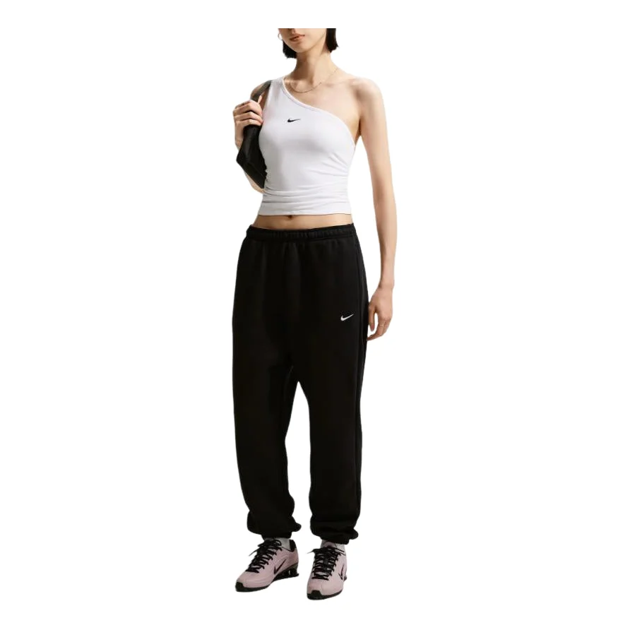 (WMNS) Nike Studio Fleece Medium Weight Trousers 'Dark Grey Heather Sail' IM8075-001 - 1