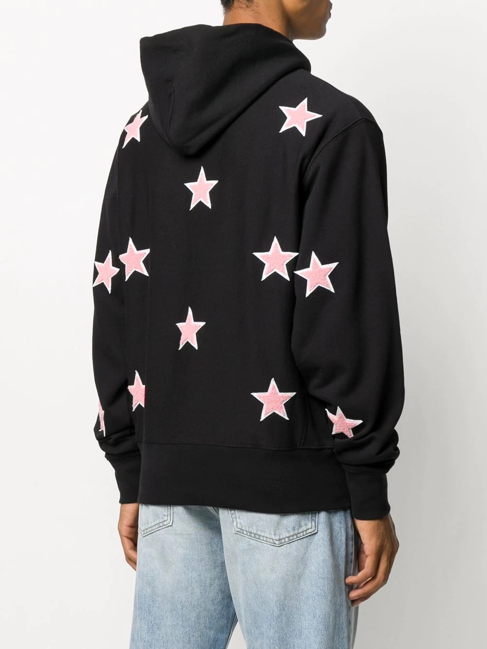 embroidered star patch hoodie - 4