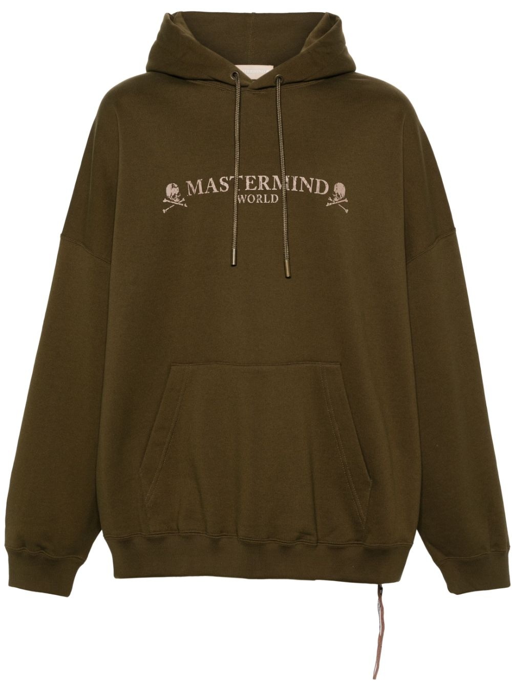 logo-print cotton hoodie - 1