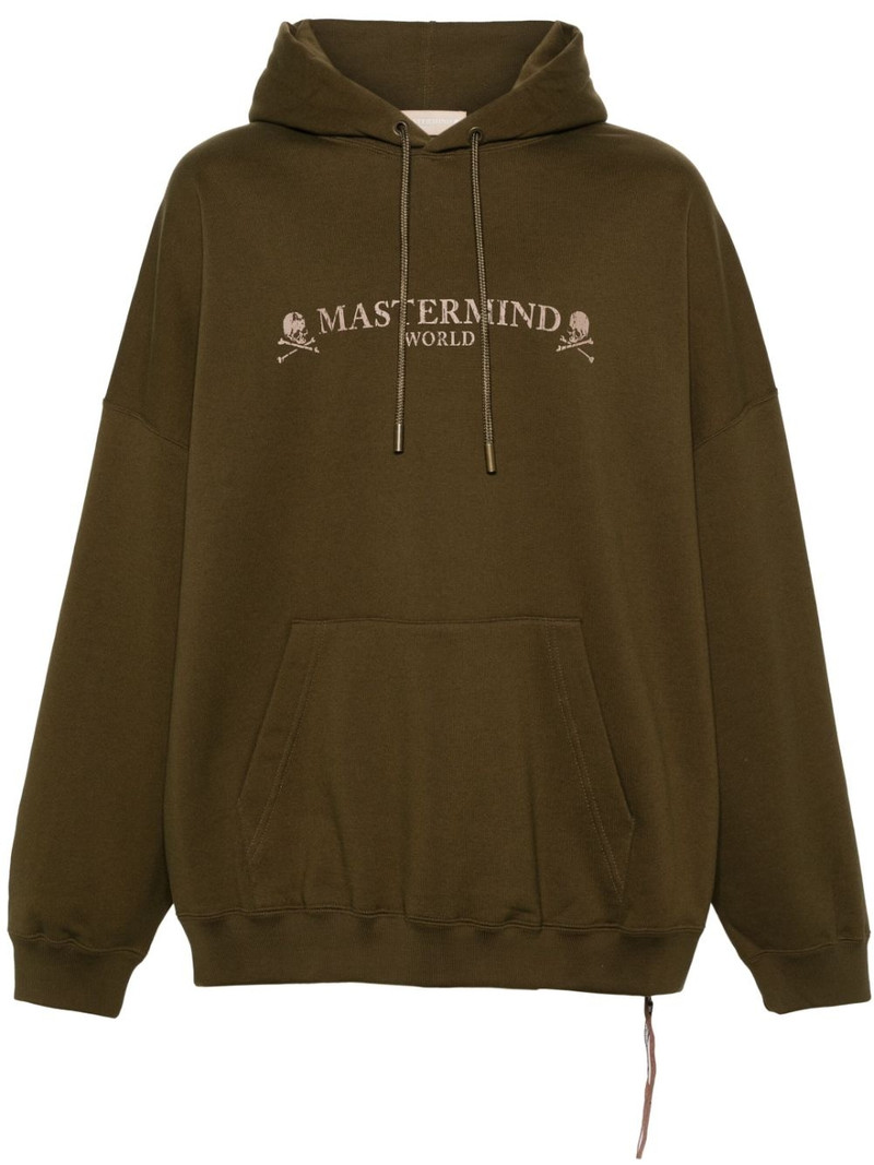 logo-print cotton hoodie 1