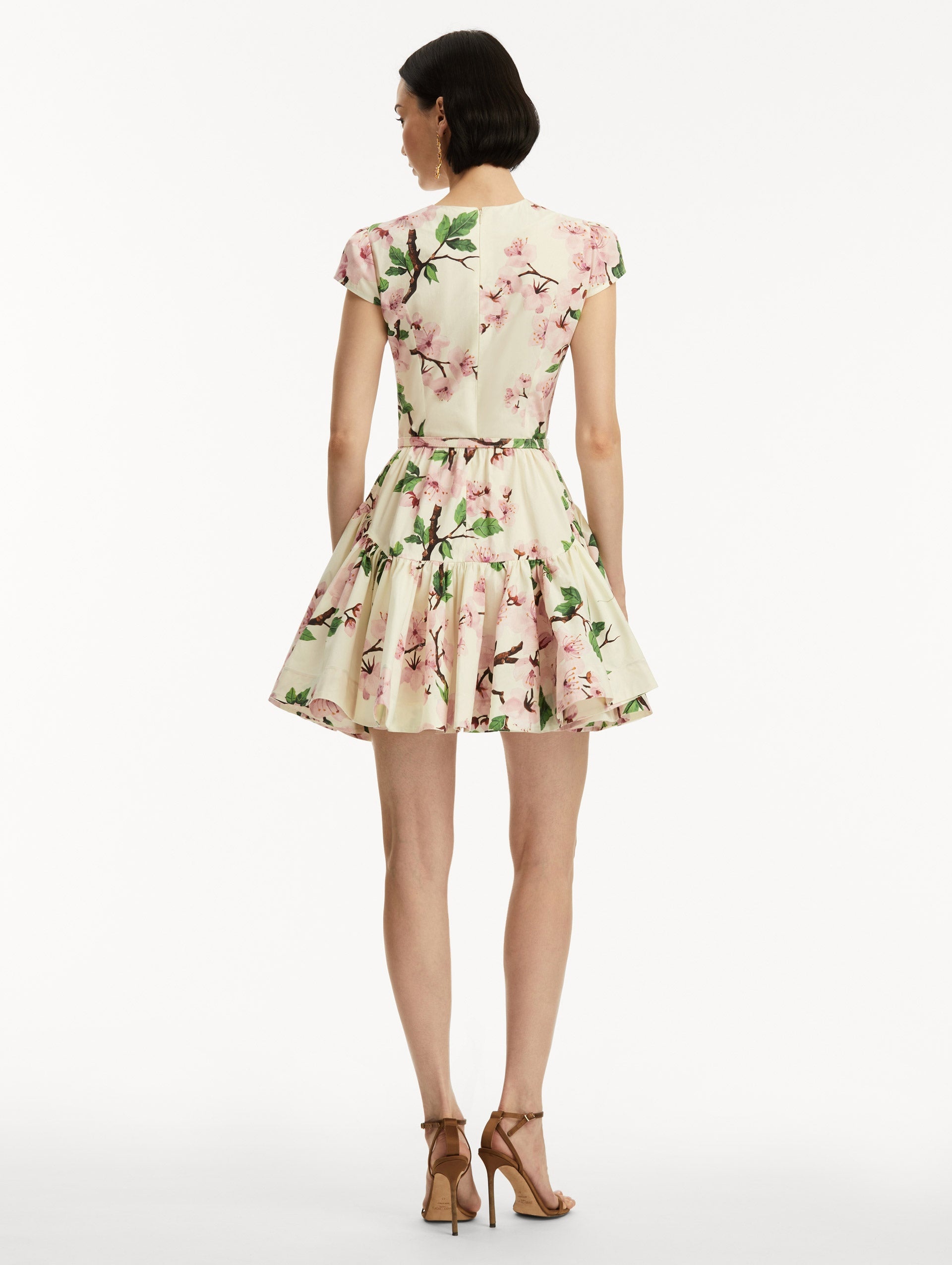 CHERRY BLOSSOM COTTON POPLIN MINI DRESS - 3