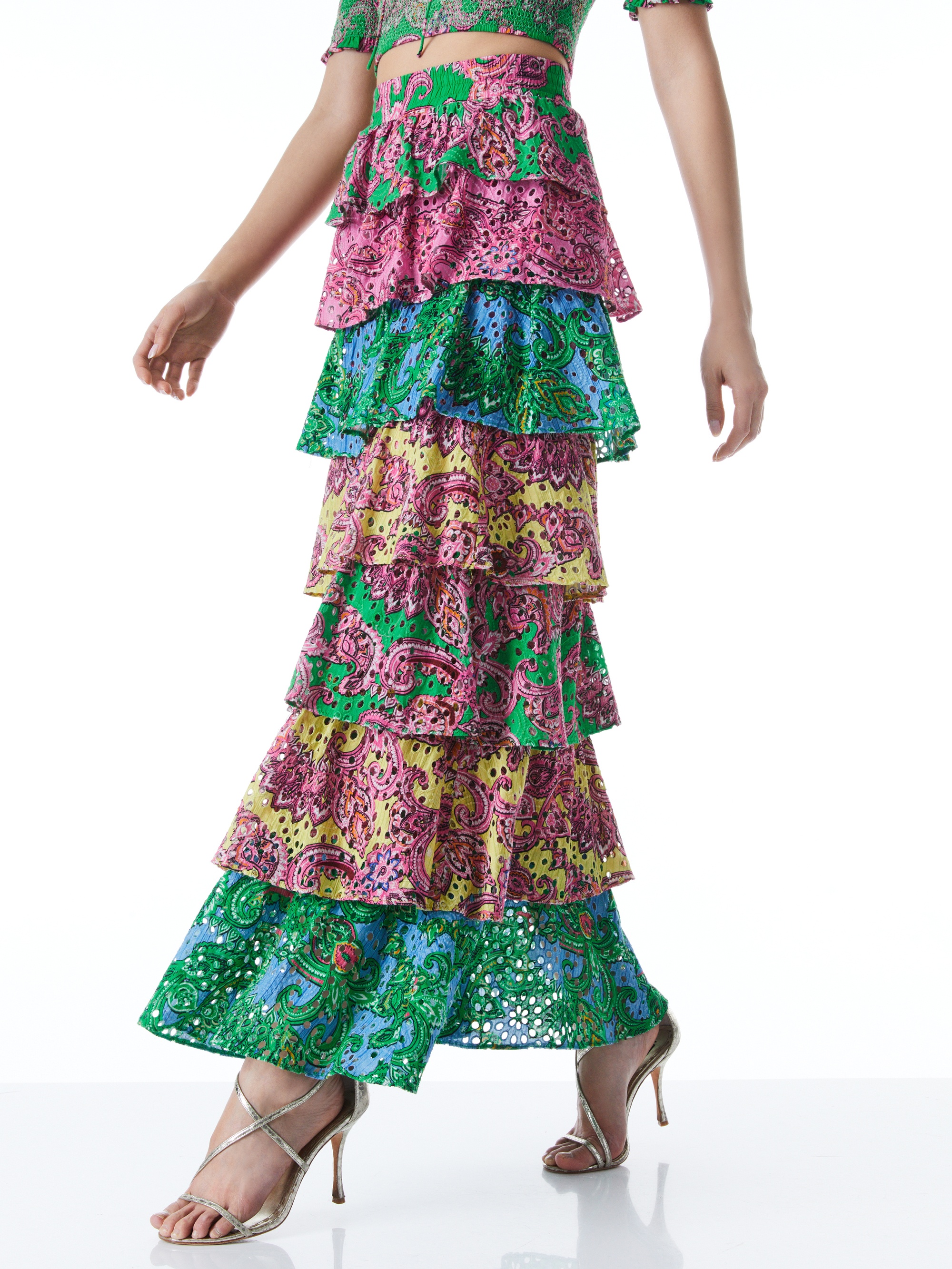 JIA TIERED RUFFLE SKIRT - 2