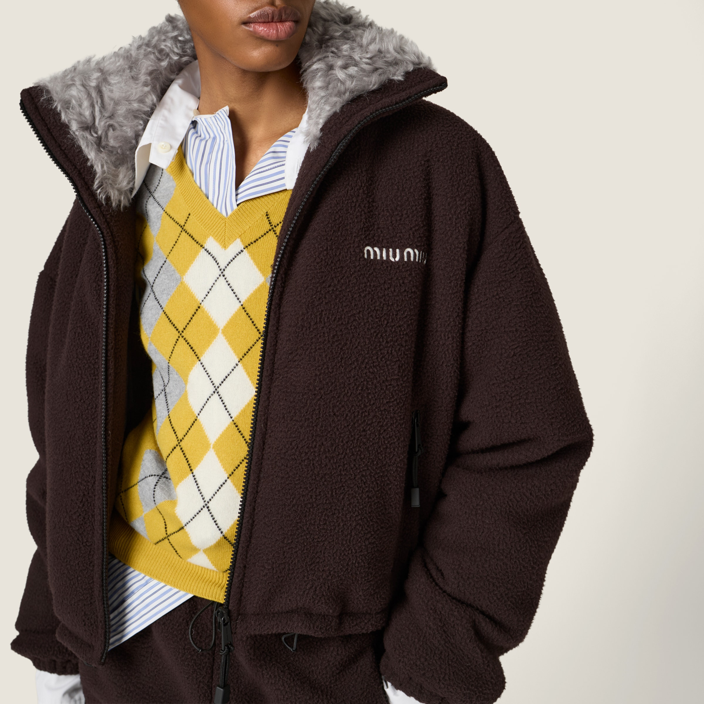 Fleece down jacket - 4