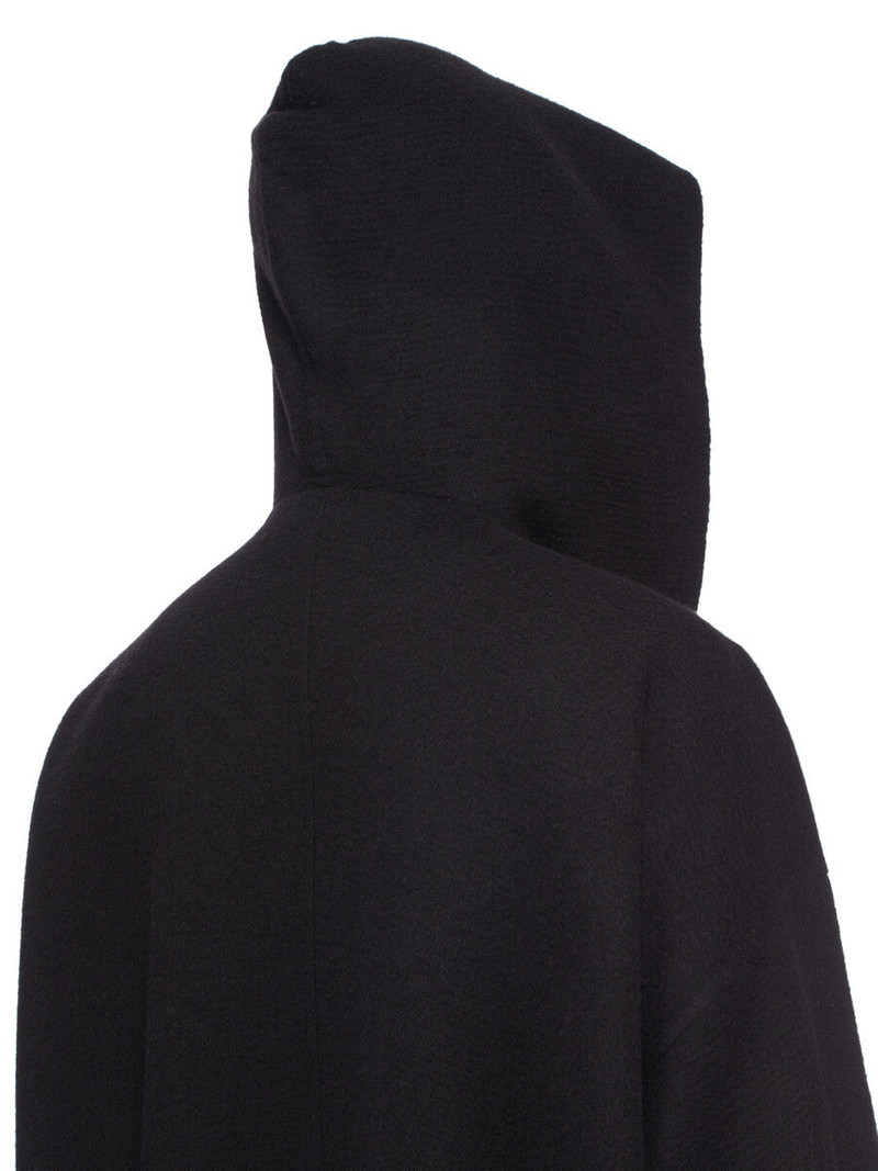 Rick Owens Black Concordians LS Knee Kaftan Coat outlook