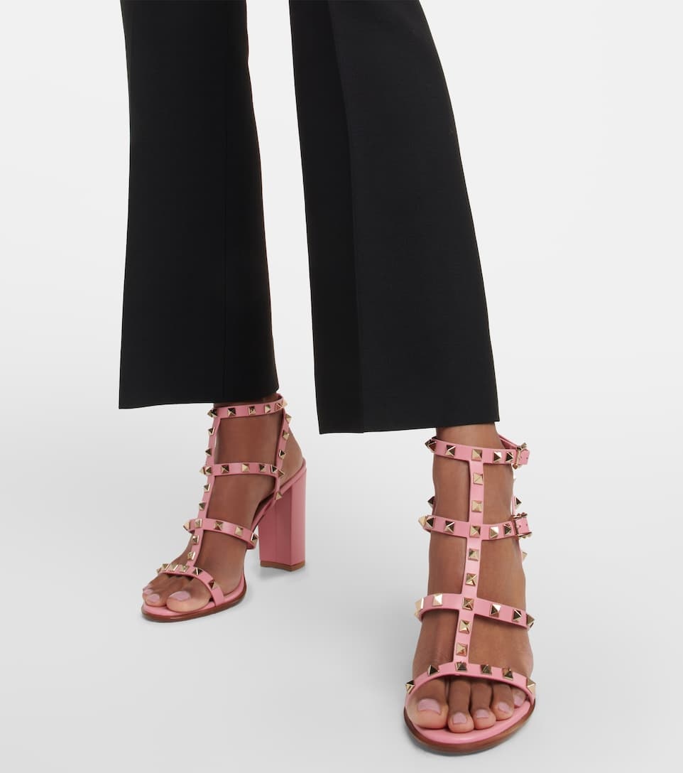 Rockstud leather sandals - 7