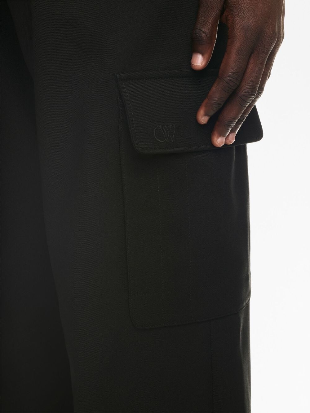 wide-leg cargo trousers - 5