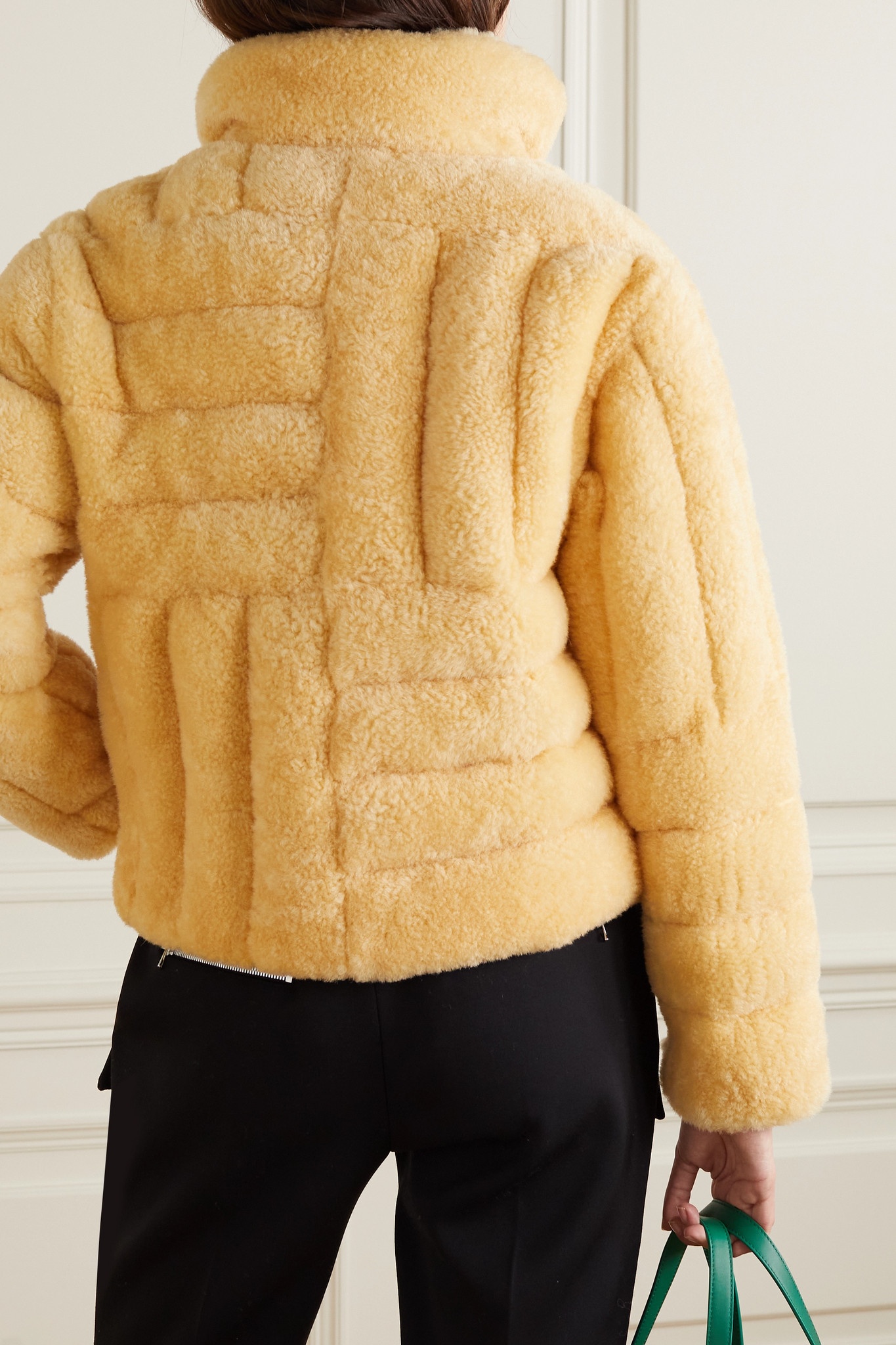 Quilted shearling coat - 4