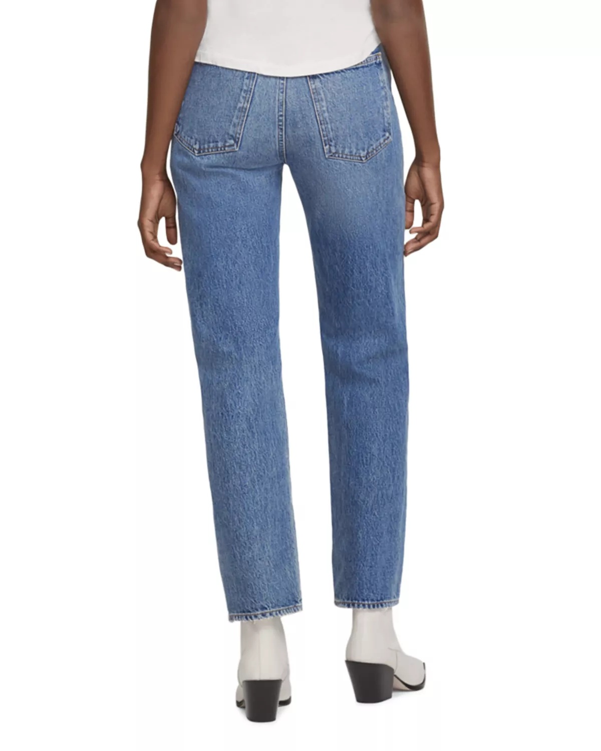 90's Pinch Waist High Rise Straight Leg Jeans in Navigate - 2