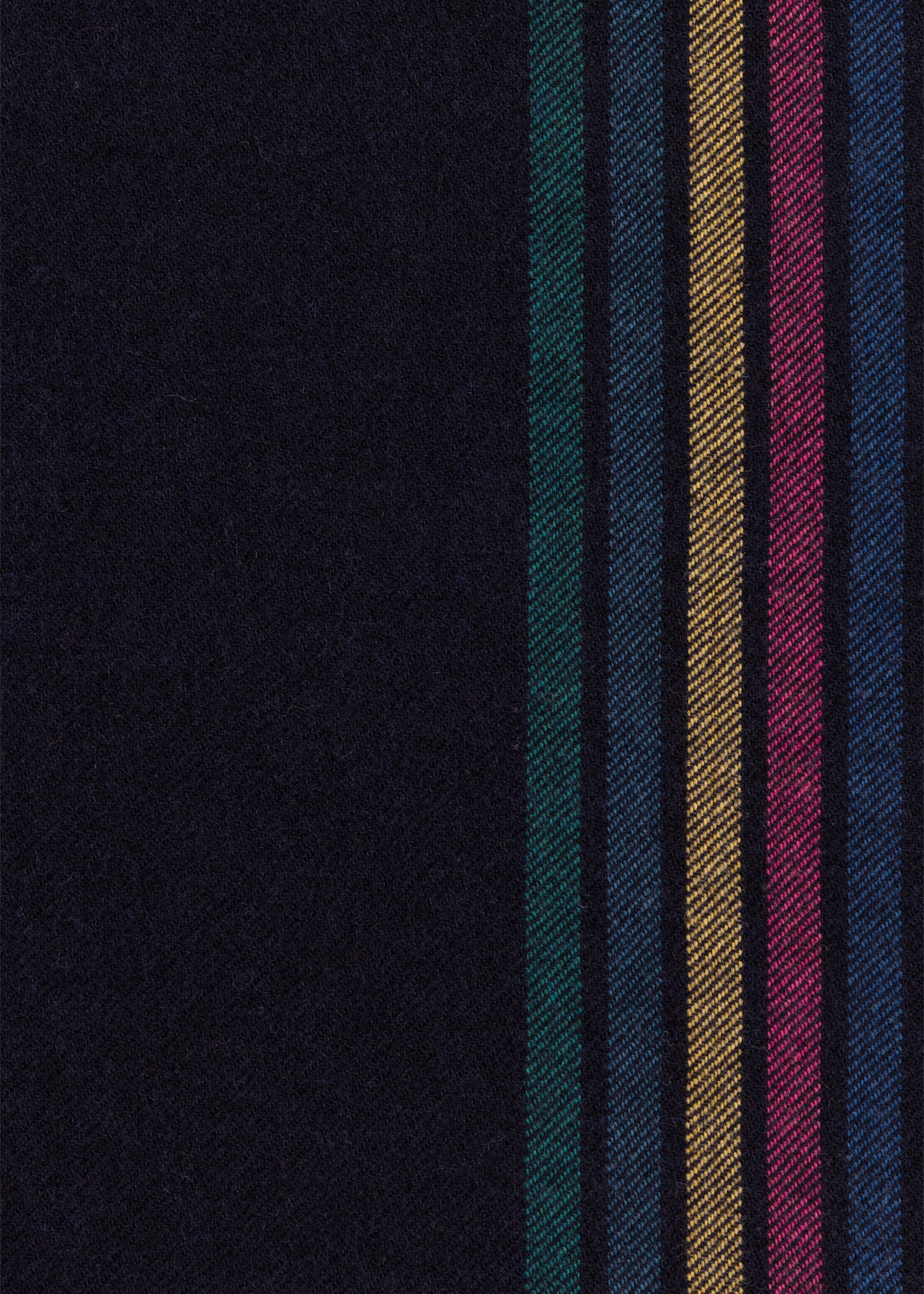 Dark Blue Wool-Blend 'Sports Stripe' Scarf - 3
