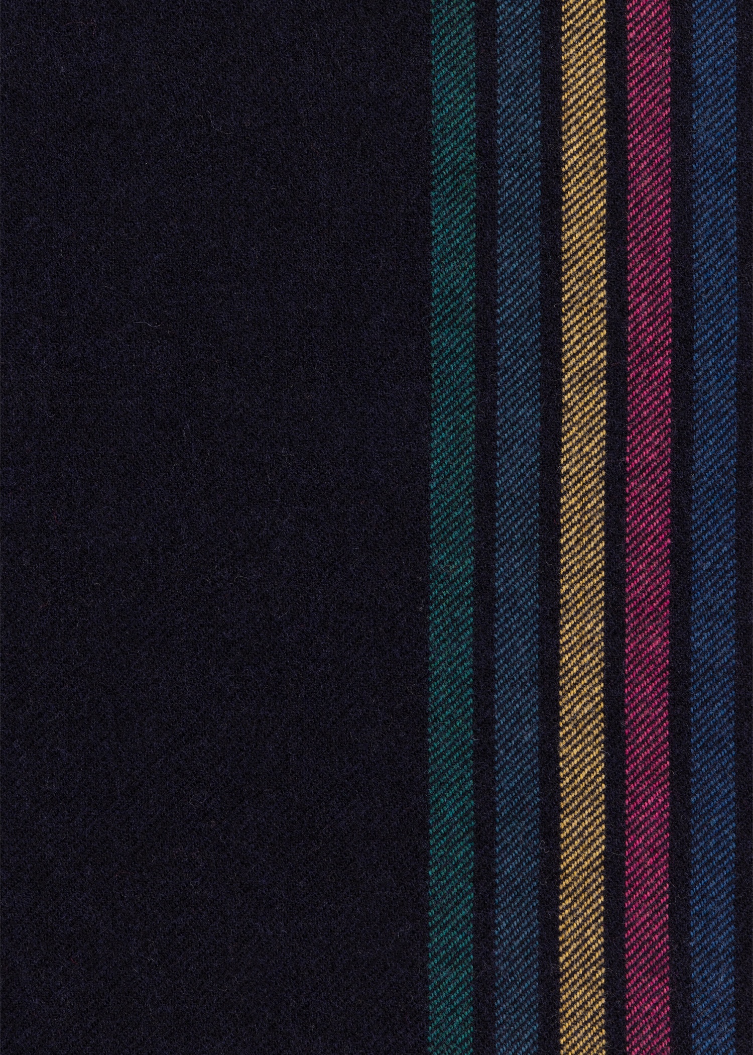 Dark Blue Wool-Blend 'Sports Stripe' Scarf - 3