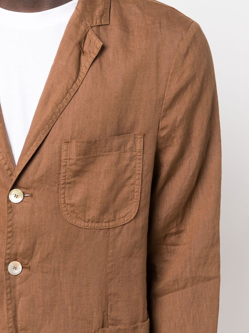 fitted single-breasted blazer - 5