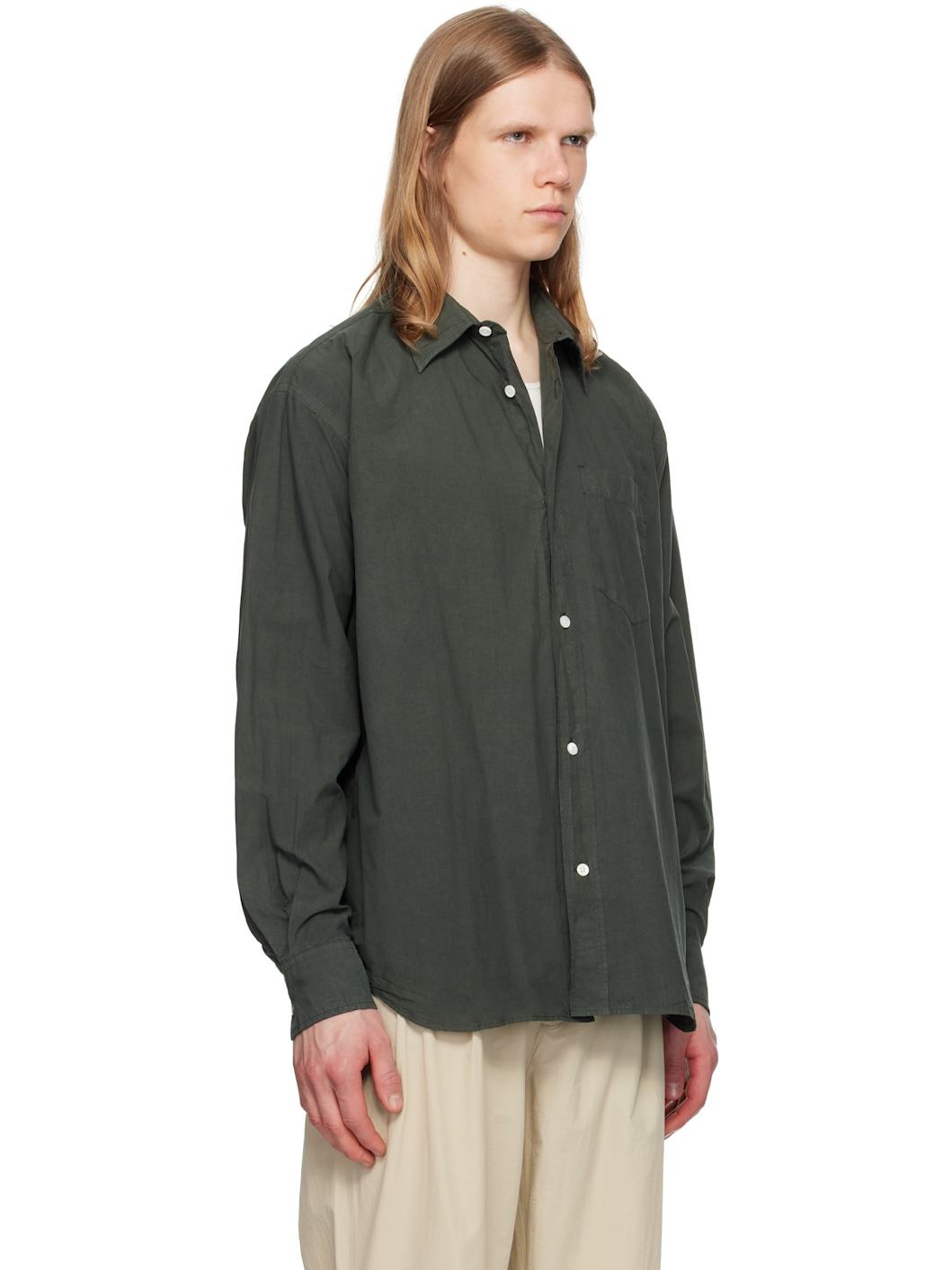 Green Mo Cotton Tencel Shirt - 2
