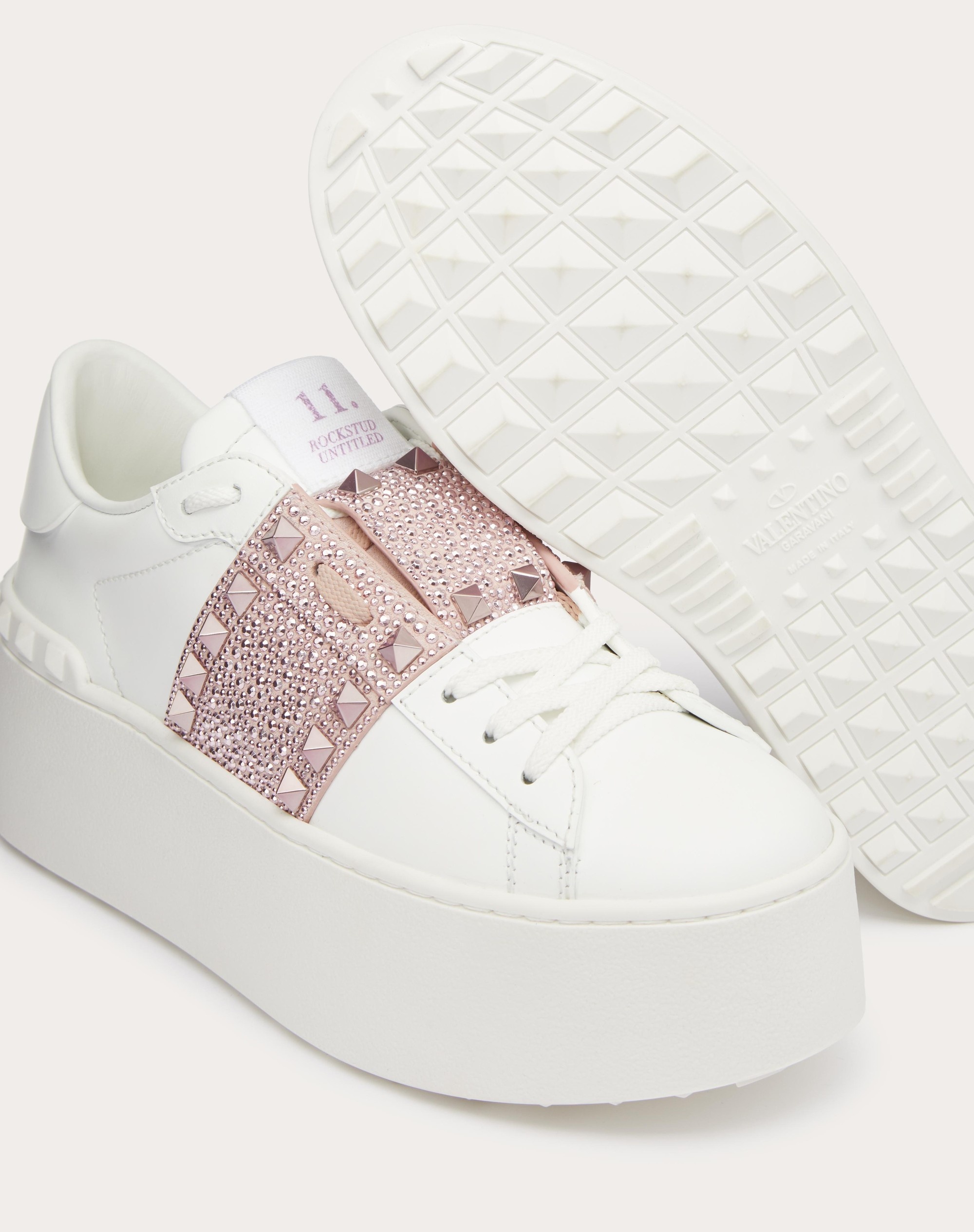 FLATFORM ROCKSTUD UNTITLED SNEAKER IN CALFSKIN WITH MICRO STUDS - 5