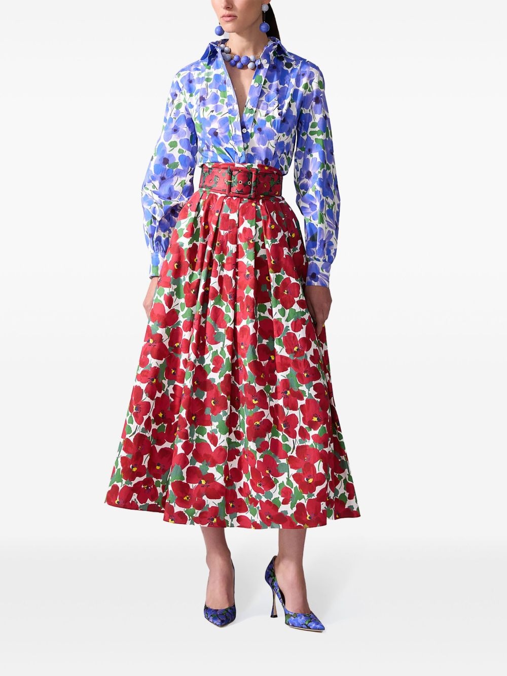 floral-print blouse - 2