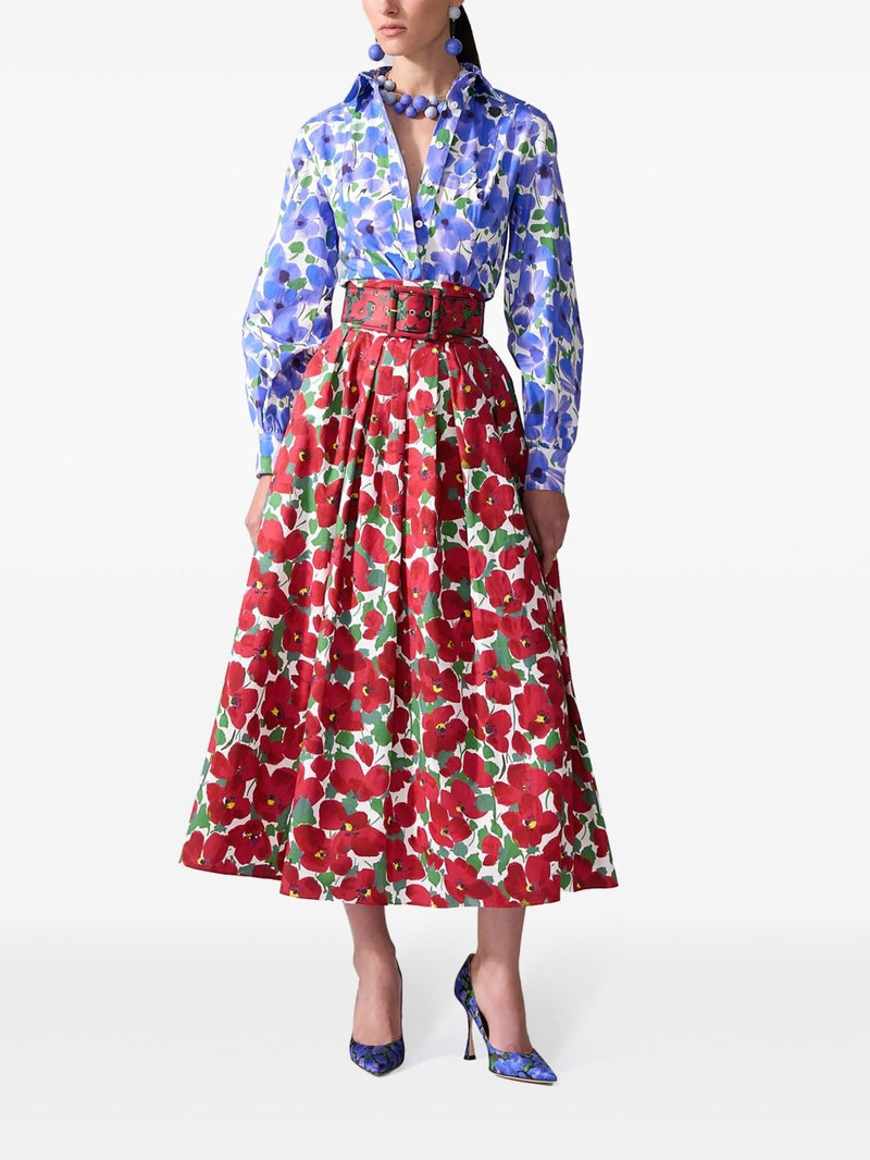 CAROLINA HERRERA floral-print blouse outlook