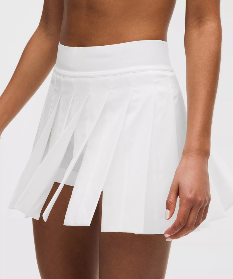Peek-A-Boo Pleat Mid-Rise Tennis Skirt 1